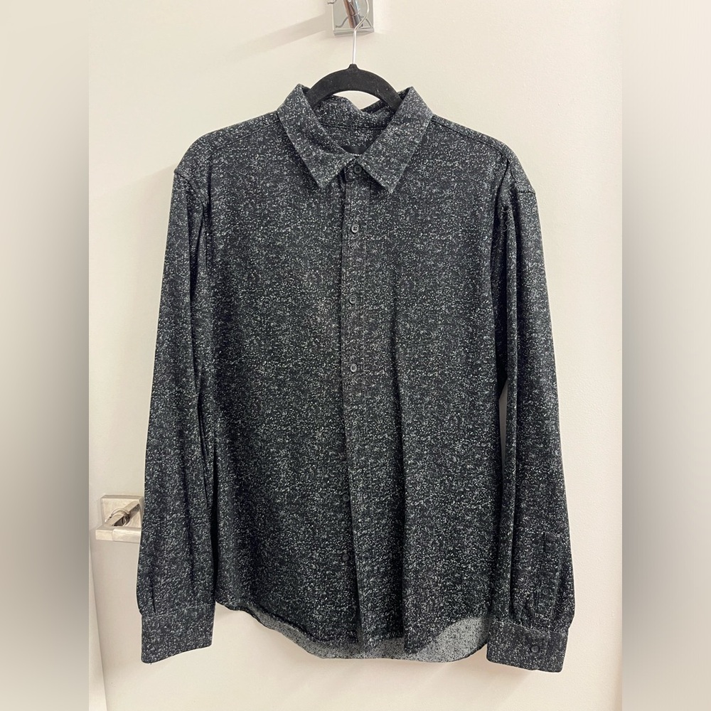 Club Monaco black and white button down shirt size L